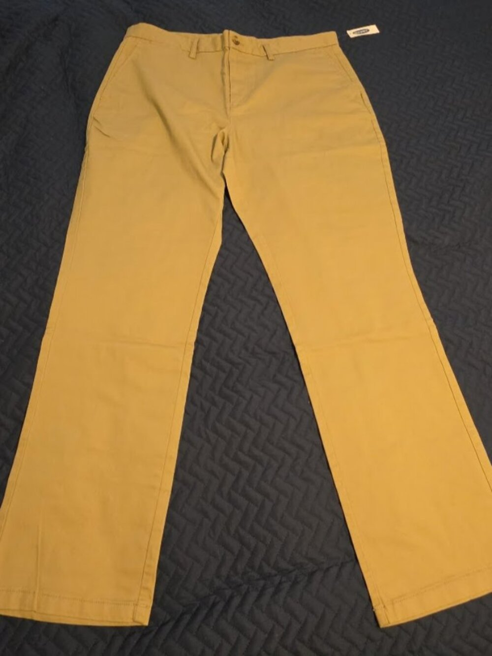 Old Navy Straight Ultimate Built-In Flex Chinos for Men, Tan, 38x32
